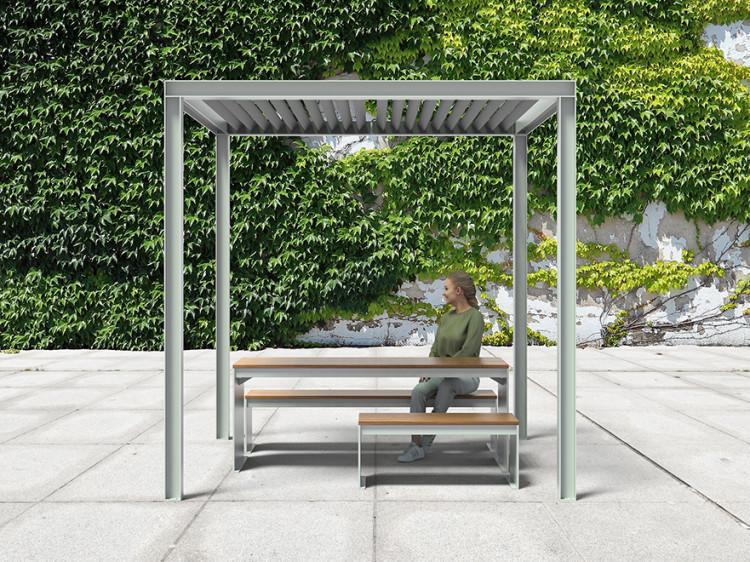 Pergola urbaine - abri solaire