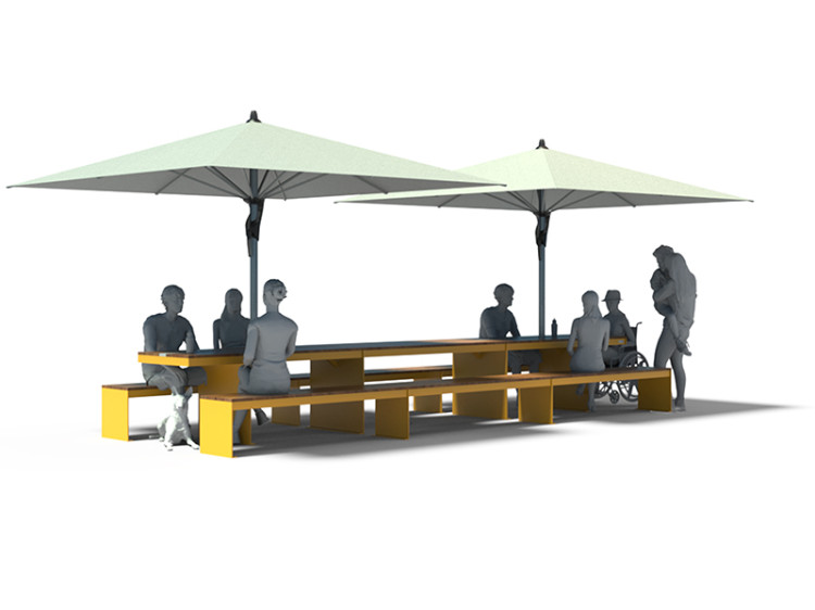 Table pique-nique modulaire, accès universel (PMR), parasol de tissu, abri solaire, abri de table de pique-nique, mobilier urbain, table à pique-nique, table publique, banc public, mobilier espace public, mobilier extérieur, mobilier d'espace collaboratif extérieur, mobilier espace commercial, mobilier de parc, mobilier scolaire, station touristique, mobilier terrasse commerciale, mobilier place publique, mobilier toit-terrasse extérieur, mobilier modulaire urbain Modular picnic table, universal access (ADA), fabric parasol, sunshade, solar shelter, sunbrella, umbrella, Picnic table shelter, urban furniture, street furniture, site furnishings, public table, public bench, modular picnic table, public space furniture, public square outdoor furniture, outdoor furniture, outdoor collaborative space furniture, commercial furniture, park furniture, school outdoor furniture, touristic station, Touristic site outdoor furniture, commercial terrace furniture, rooftop terrace furniture, urban modular furniture
