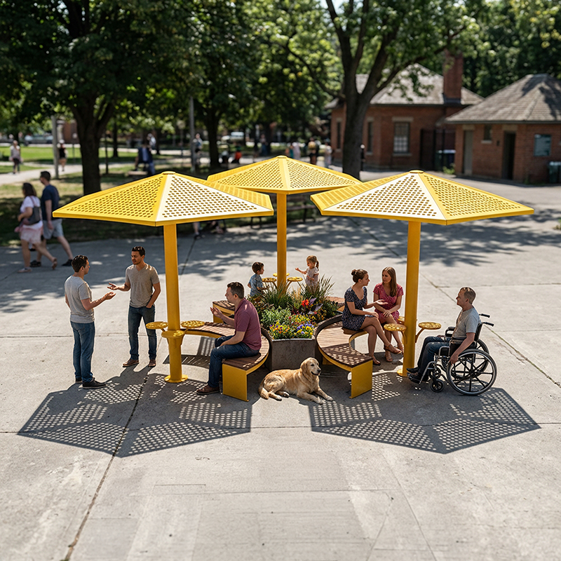 Banc modulaire urbain, accès universel (PMR), parasol métallique, abri solaire, abri de pique-nique, mobilier urbain, banc public, mobilier espace public, mobilier extérieur, mobilier d'espace collaboratif extérieur, mobilier espace commercial, mobilier de parc, mobilier scolaire, station touristique, mobilier terrasse commerciale, mobilier place publique, mobilier toit-terrasse extérieur, mobilier modulaire urbain
Modular urban bench, universal access (ADA), metal parasol, sunshade, solar shelter, sunbrella, umbrella, picnic table shelter, urban furniture, street furniture, site furnishings, public bench, public space furniture, public square outdoor furniture, outdoor furniture, outdoor collaborative space furniture, commercial furniture, park furniture, school outdoor furniture, touristic station, Touristic site outdoor furniture, commercial terrace furniture, rooftop terrace furniture, urban modular furniture
