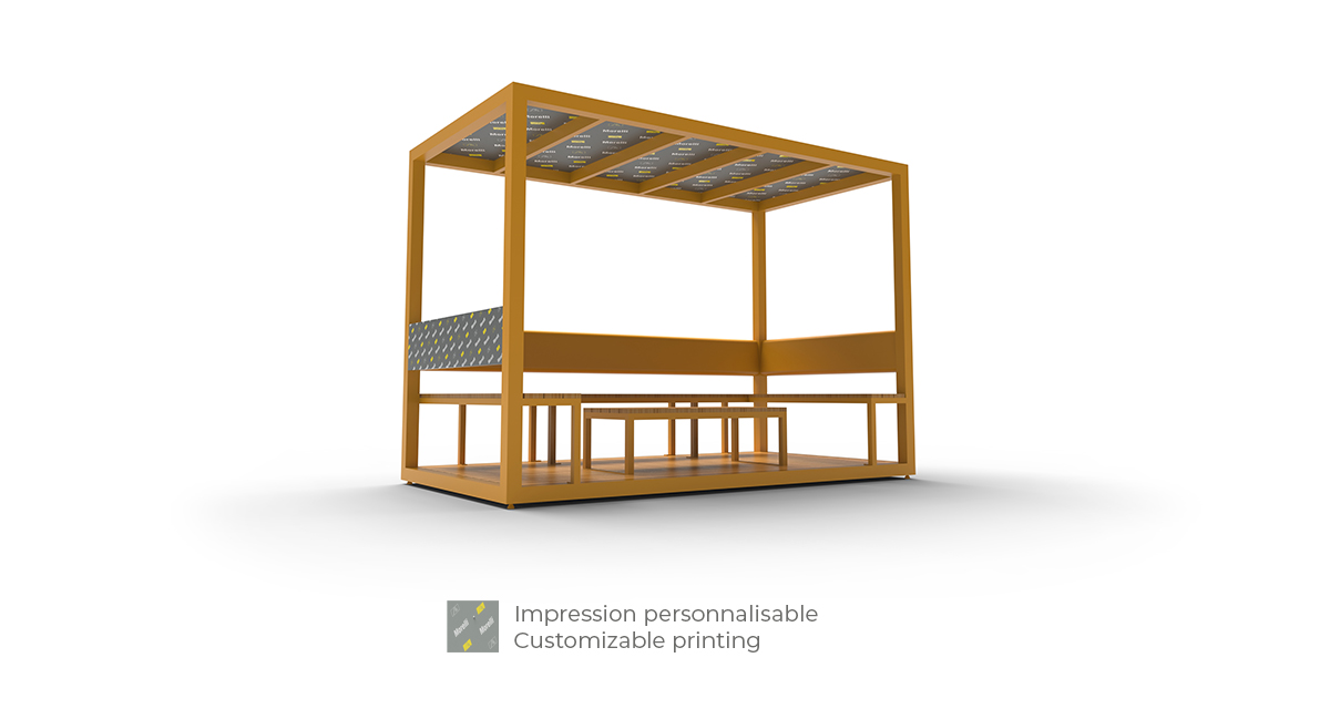 Cabana, table pique-nique modulaire, accès universel (PMR), abri solaire, abri de table de pique-nique, table bistro, tabourets hauts, mobilier urbain, table à pique-nique, table public, banc public, mobilier espace public, mobilier extérieur, mobilier d'espace collaboratif extérieur, mobilier espace commercial, mobilier de parc, mobilier scolaire, station touristique, mobilier terrasse commerciale, mobilier place publique, mobilier toit-terrasse extérieur, mobilier modulaire urbain Cabana, modular picnic table, universal access (ADA), sunshade, solar shelter, picnic table shelter, bar table, high stools urban furniture, street furniture, site furnishings, public table, public bench, modular picnic table, public space furniture, public square outdoor furniture, outdoor furniture, outdoor collaborative space furniture, commercial furniture, park furniture, school outdoor furniture, touristic station, Touristic site outdoor furniture, commercial terrace furniture, rooftop terrace furniture, urban modular furniture