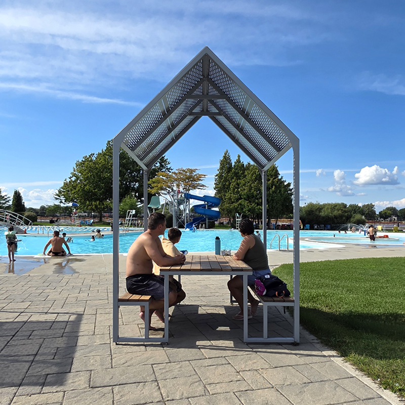 Table pique-nique modulaire, accès universel (PMR), maisonnette, abri solaire, Abri de table de pique-nique, mobilier urbain, table à pique-nique, table publique, banc public, mobilier espace public, mobilier extérieur, mobilier d'espace collaboratif extérieur, mobilier espace commercial, mobilier de parc, mobilier scolaire, station touristique, mobilier terrasse commerciale, mobilier place publique, mobilier toit-terrasse extérieur, mobilier modulaire urbain Modular picnic table, universal access (ADA), house, sunshade, solar shelter, Picnic table shelter, urban furniture, street furniture, site furnishings, public table, public bench, modular picnic table, public space furniture, public square outdoor furniture, outdoor furniture, outdoor collaborative space furniture, commercial furniture, park furniture, school outdoor furniture, touristic station, Touristic site outdoor furniture, commercial terrace furniture, rooftop terrace furniture, urban modular furniture