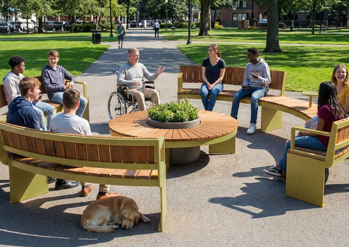 Banc modulaire urbain, accès universel (PMR), mobilier urbain, banc public, mobilier espace public, mobilier extérieur, mobilier d'espace collaboratif extérieur, mobilier espace commercial, mobilier de parc, mobilier scolaire, station touristique, mobilier terrasse commerciale, mobilier place publique, mobilier toit-terrasse extérieur, mobilier modulaire urbain Modular urban bench, universal access (ADA), urban furniture, street furniture, site furnishings, public bench, public space furniture, public square outdoor furniture, outdoor furniture, outdoor collaborative space furniture, commercial furniture, park furniture, school outdoor furniture, touristic station, Touristic site outdoor furniture, commercial terrace furniture, rooftop terrace furniture, urban modular furniture