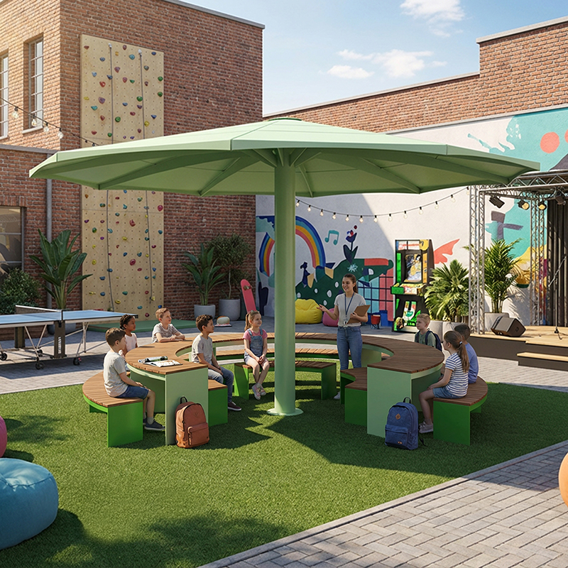 Table pique-nique modulaire, accès universel (PMR), parasol métallique, abri solaire, abri de table de pique-nique, mobilier urbain, table à pique-nique, table publique, banc public, mobilier espace public, mobilier extérieur, mobilier d'espace collaboratif extérieur, mobilier espace commercial, mobilier de parc, mobilier scolaire, station touristique, mobilier terrasse commerciale, mobilier place publique, mobilier toit-terrasse extérieur, mobilier modulaire urbain Modular picnic table, universal access (ADA), metal parasol, sunshade, solar shelter, sunbrella, umbrella, Picnic table shelter, urban furniture, street furniture, site furnishings, public table, public bench, modular picnic table, public space furniture, public square outdoor furniture, outdoor furniture, outdoor collaborative space furniture, commercial furniture, park furniture, school outdoor furniture, touristic station, Touristic site outdoor furniture, commercial terrace furniture, rooftop terrace furniture, urban modular furniture