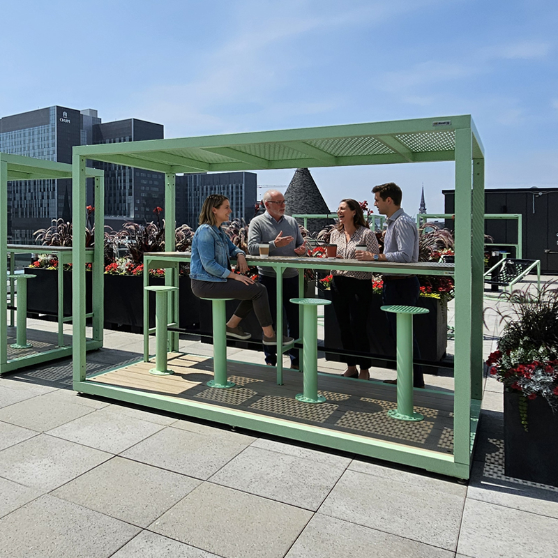 Cabana, table pique-nique modulaire, accès universel (PMR), abri solaire, abri de table de pique-nique, table bistro, tabourets hauts, mobilier urbain, table à pique-nique, table public, banc public, mobilier espace public, mobilier extérieur, mobilier d'espace collaboratif extérieur, mobilier espace commercial, mobilier de parc, mobilier scolaire, station touristique, mobilier terrasse commerciale, mobilier place publique, mobilier toit-terrasse extérieur, mobilier modulaire urbain Cabana, modular picnic table, universal access (ADA), sunshade, solar shelter, picnic table shelter, bar table, high stools urban furniture, street furniture, site furnishings, public table, public bench, modular picnic table, public space furniture, public square outdoor furniture, outdoor furniture, outdoor collaborative space furniture, commercial furniture, park furniture, school outdoor furniture, touristic station, Touristic site outdoor furniture, commercial terrace furniture, rooftop terrace furniture, urban modular furniture