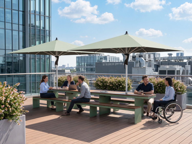Table pique-nique modulaire, accès universel (PMR), parasol de tissu, abri solaire, abri de table de pique-nique, mobilier urbain, table à pique-nique, table publique, banc public, mobilier espace public, mobilier extérieur, mobilier d'espace collaboratif extérieur, mobilier espace commercial, mobilier de parc, mobilier scolaire, station touristique, mobilier terrasse commerciale, mobilier place publique, mobilier toit-terrasse extérieur, mobilier modulaire urbain Modular picnic table, universal access (ADA), fabric parasol, sunshade, solar shelter, sunbrella, umbrella, Picnic table shelter, urban furniture, street furniture, site furnishings, public table, public bench, modular picnic table, public space furniture, public square outdoor furniture, outdoor furniture, outdoor collaborative space furniture, commercial furniture, park furniture, school outdoor furniture, touristic station, Touristic site outdoor furniture, commercial terrace furniture, rooftop terrace furniture, urban modular furniture