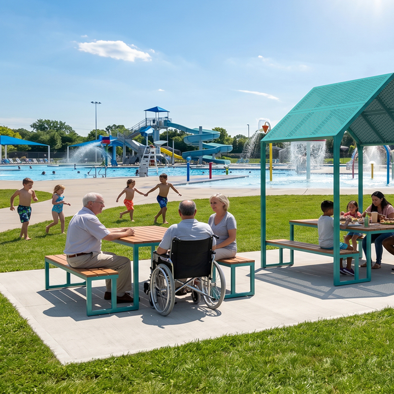 Table pique-nique modulaire, accès universel (PMR), mobilier urbain, table à pique-nique, table publique, banc public, mobilier espace public, mobilier extérieur, mobilier d'espace collaboratif extérieur, mobilier espace commercial, mobilier de parc, mobilier scolaire, station touristique, mobilier terrasse commerciale, mobilier place publique, mobilier toit-terrasse extérieur, mobilier modulaire urbain Modular picnic table, universal access (ADA), urban furniture, street furniture, site furnishings, public table, public bench, modular picnic table, public space furniture, public square outdoor furniture, outdoor furniture, outdoor collaborative space furniture, commercial furniture, park furniture, school outdoor furniture, touristic station, Touristic site outdoor furniture, commercial terrace furniture, rooftop terrace furniture, urban modular furniture